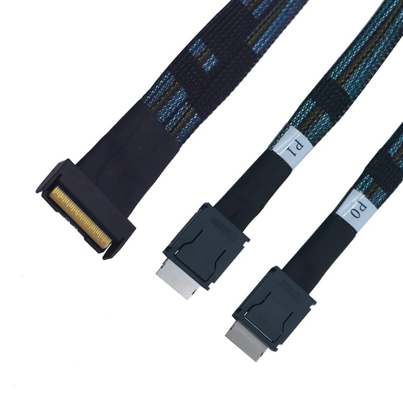 LetLinkSo PCIe 5.0 MCIO x8 to Dual Oculink Cable, MCIO to Oculink SFF-8611 4i Cable, 2.6 feet(80 cm) - Image 4